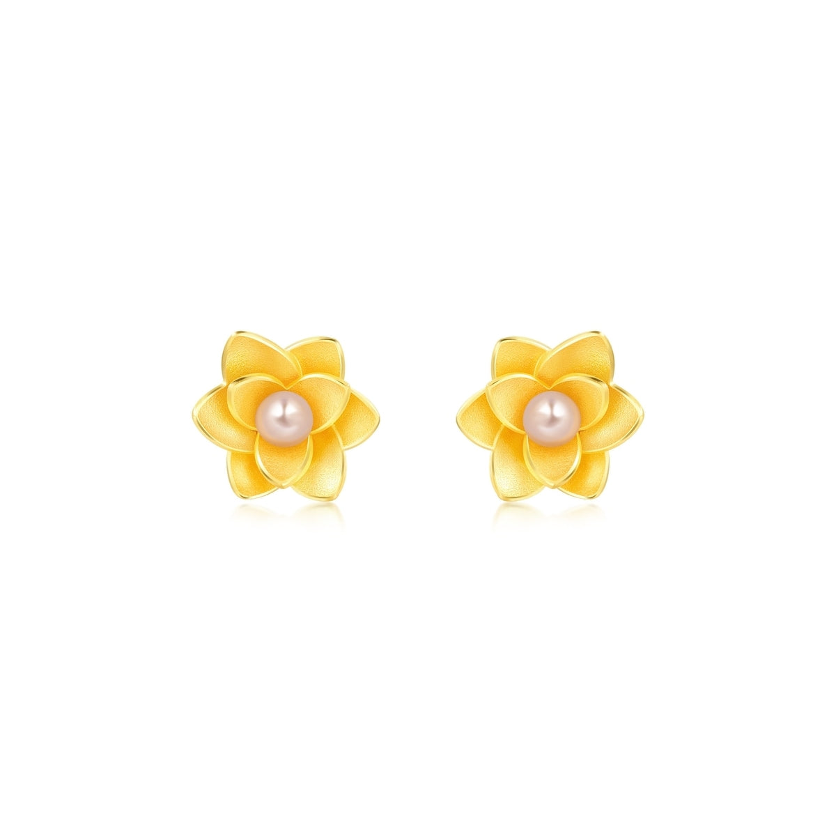 Floral' 999.9 Gold Earrings