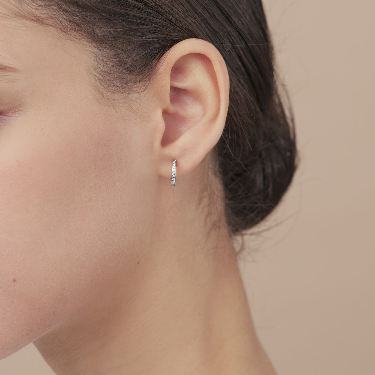 18K/750 Gold (White) Diamond Single Earring