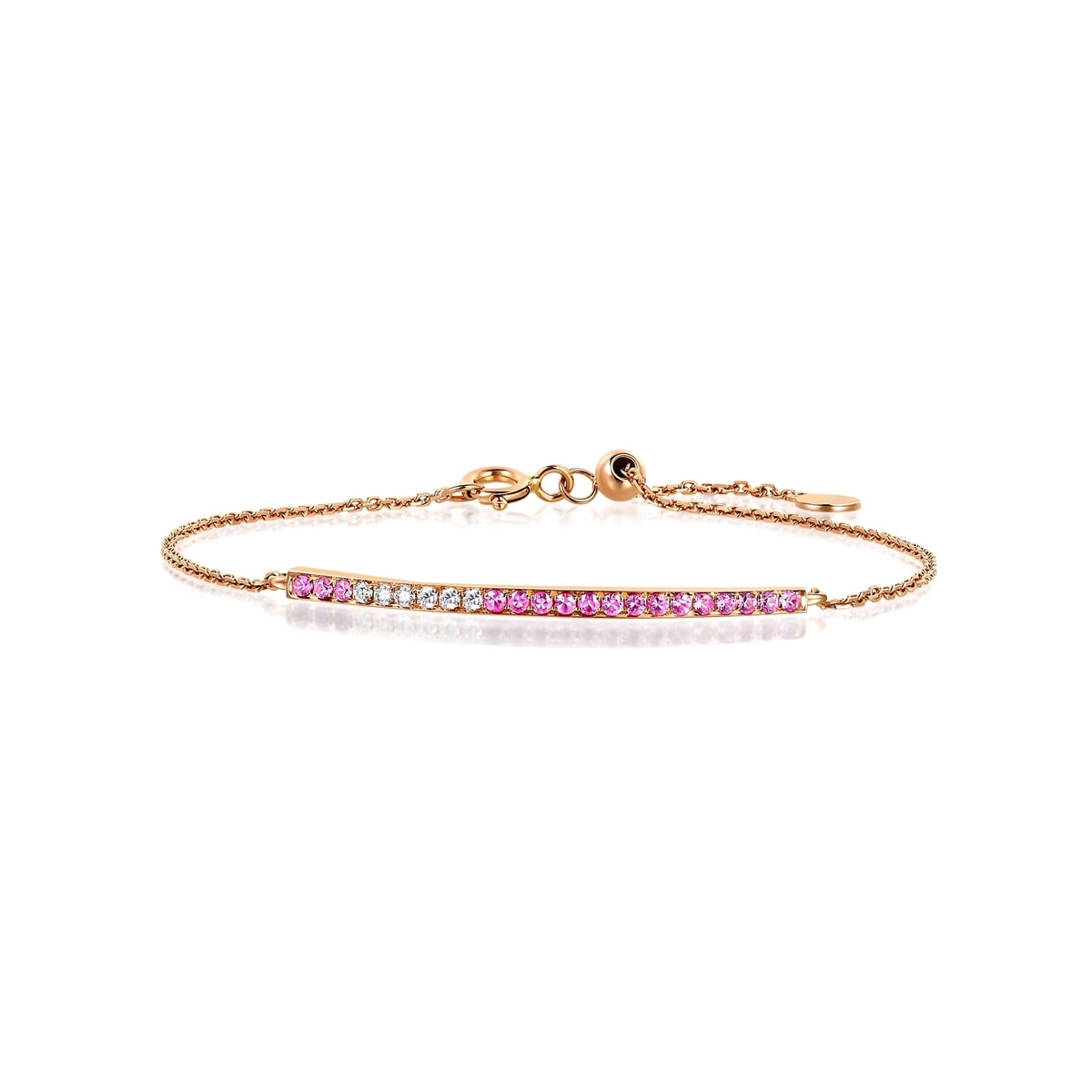 Timeless' 18K Rose Gold Pink Sapphire Bracelet