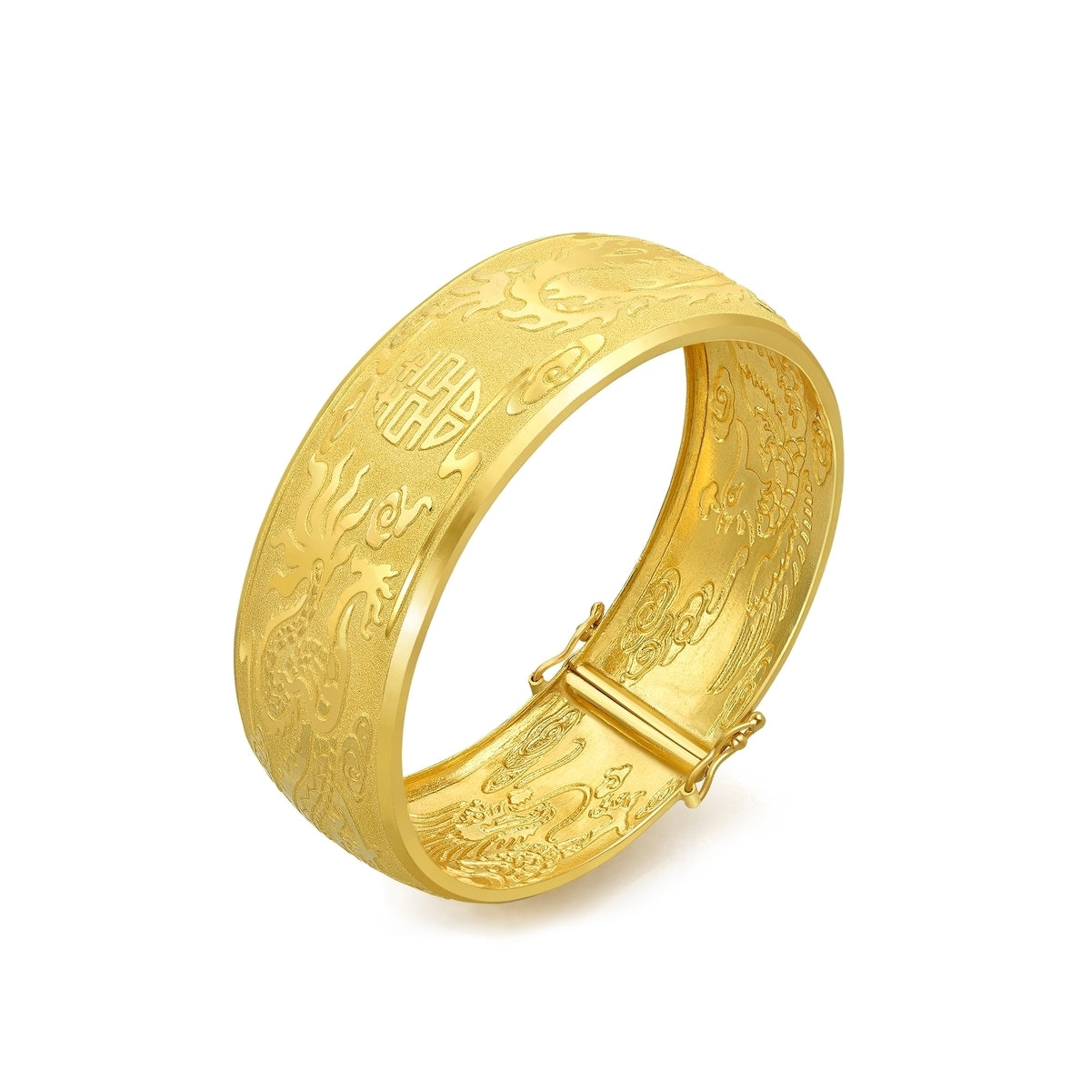 Dragon & Phoenix' 999.9 Gold Bangle