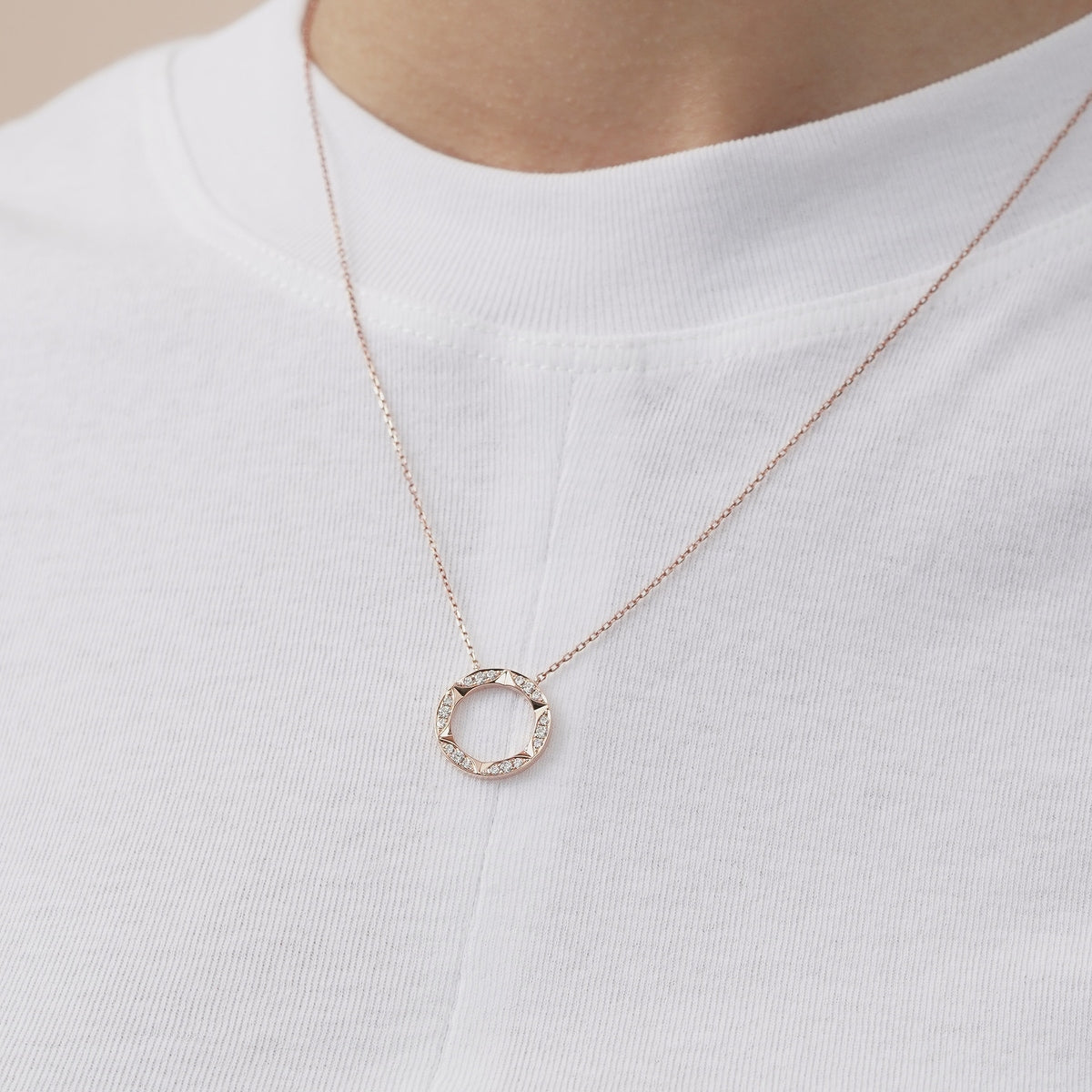 Timeless' 18K Rose Gold Diamond Necklace