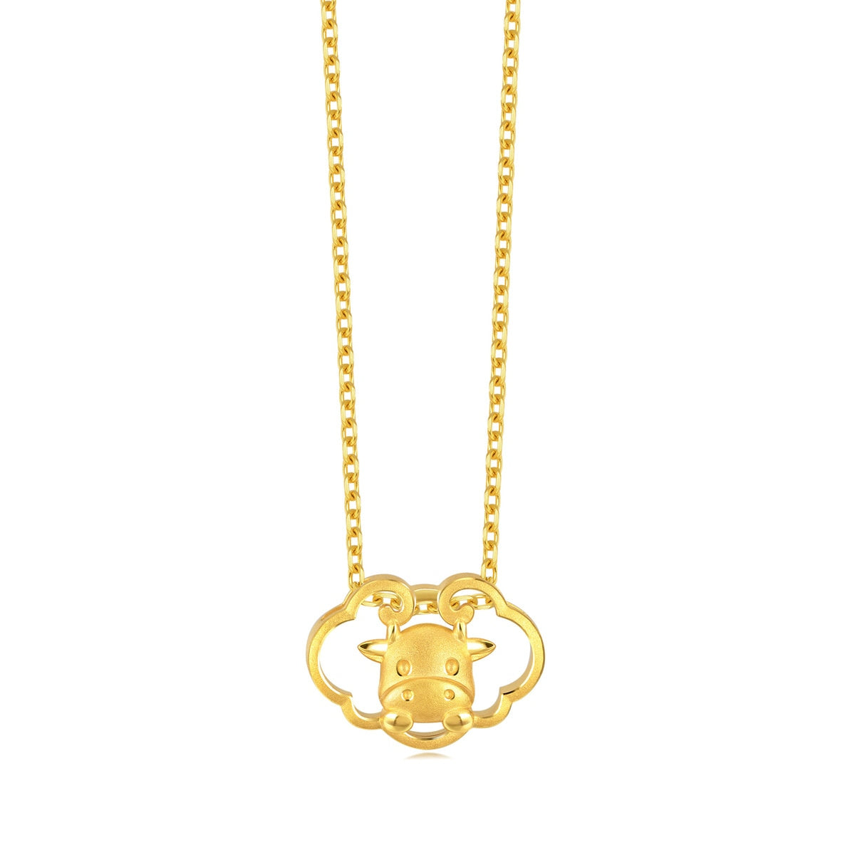 New Year & Chinese Zodiac' 999.9 Gold Ox Pendant