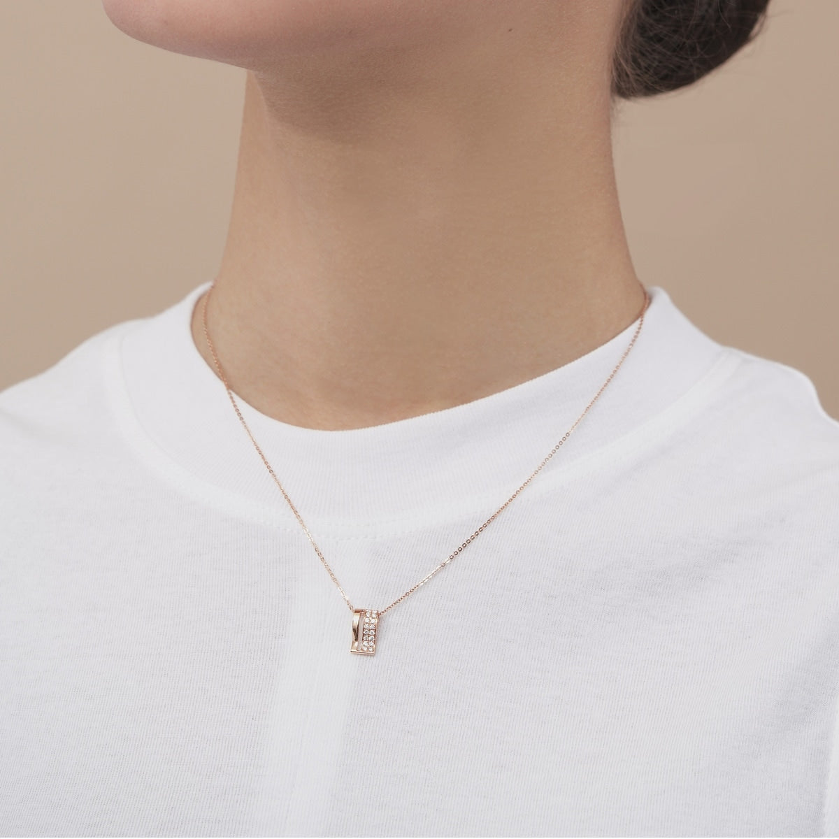 Timeless' 18K Rose Gold Diamond Pendant