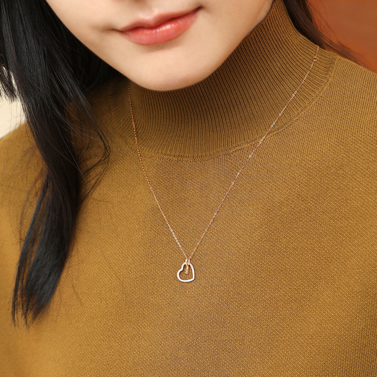 18K White & Red Gold Necklace