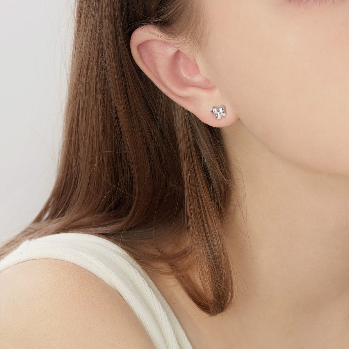 Ear Play' 950 Platinum Diamond Butterfly Single Earring