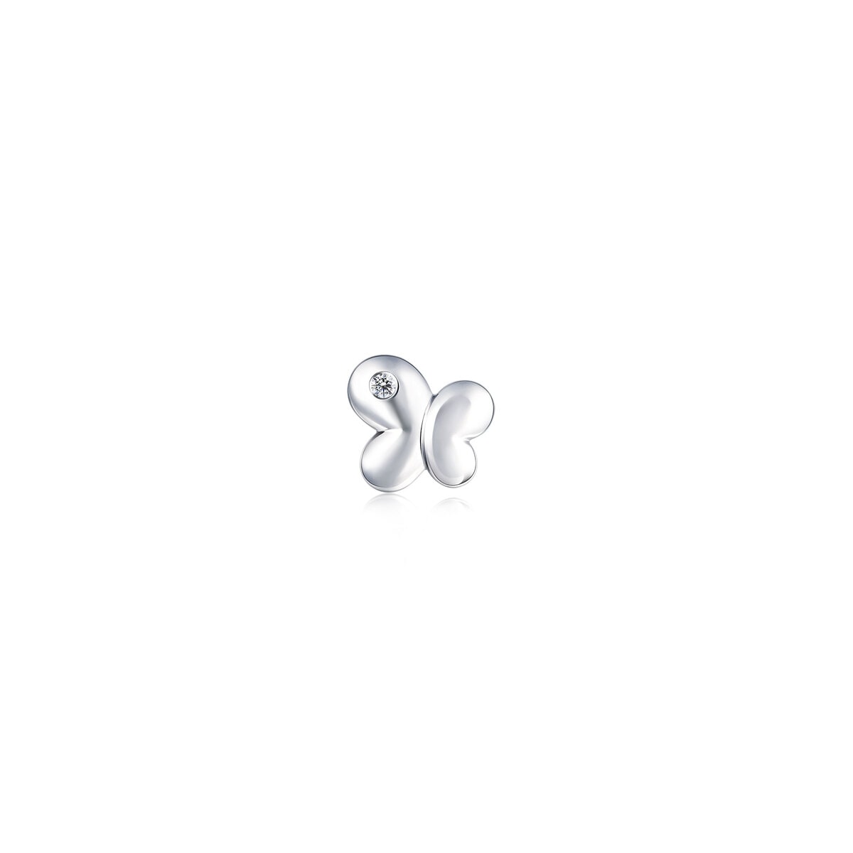 Ear Play' 950 Platinum Diamond Butterfly Single Earring