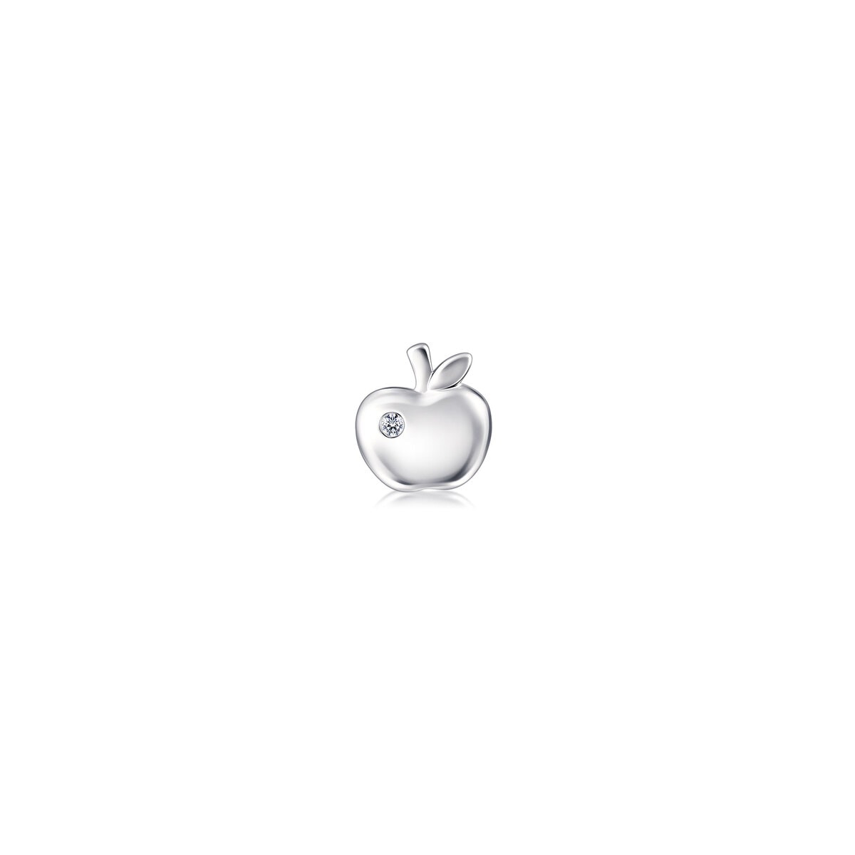 Ear Play' 950 Platinum Diamond Apple Single Earring