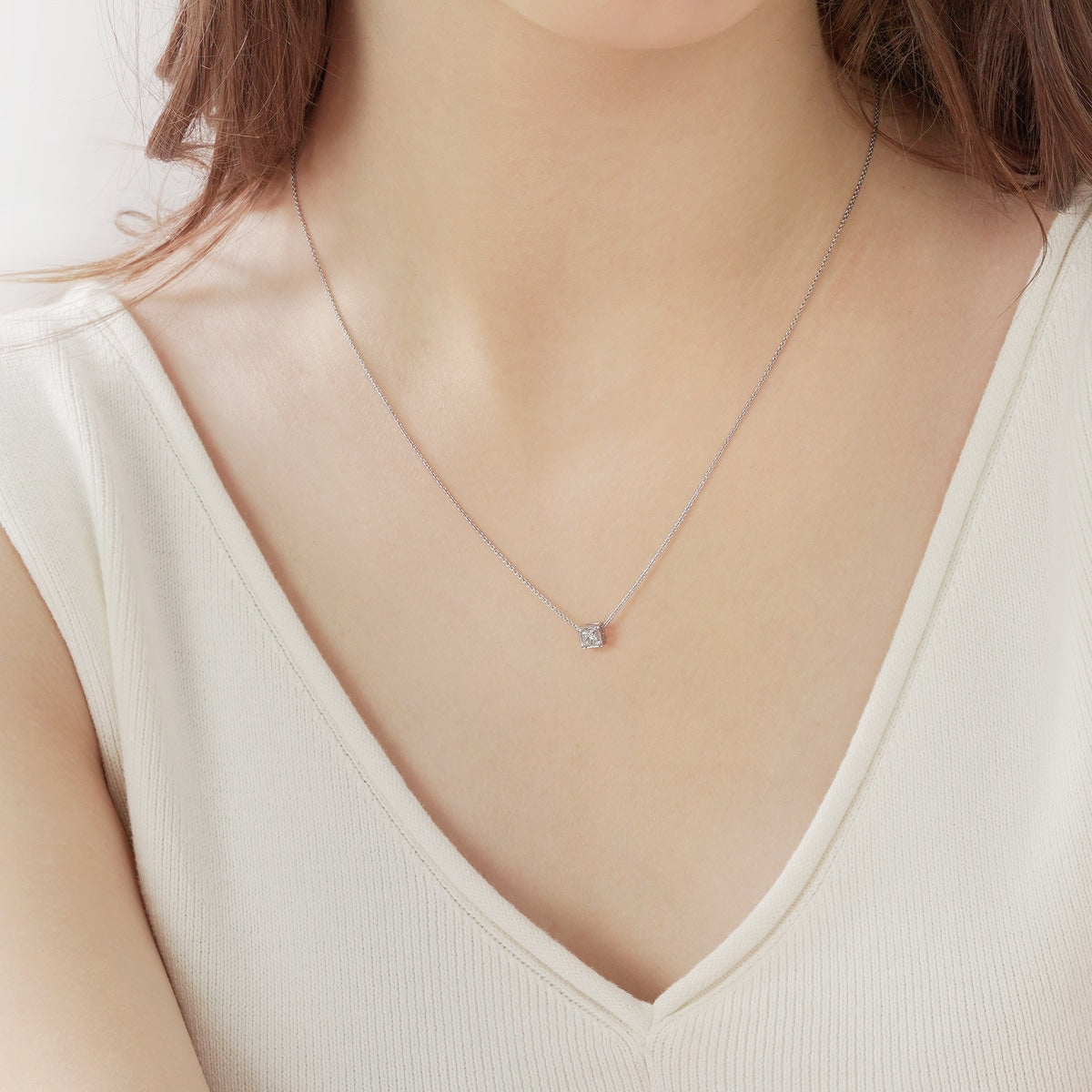 Collar Play' 18K White Gold Diamond Necklace