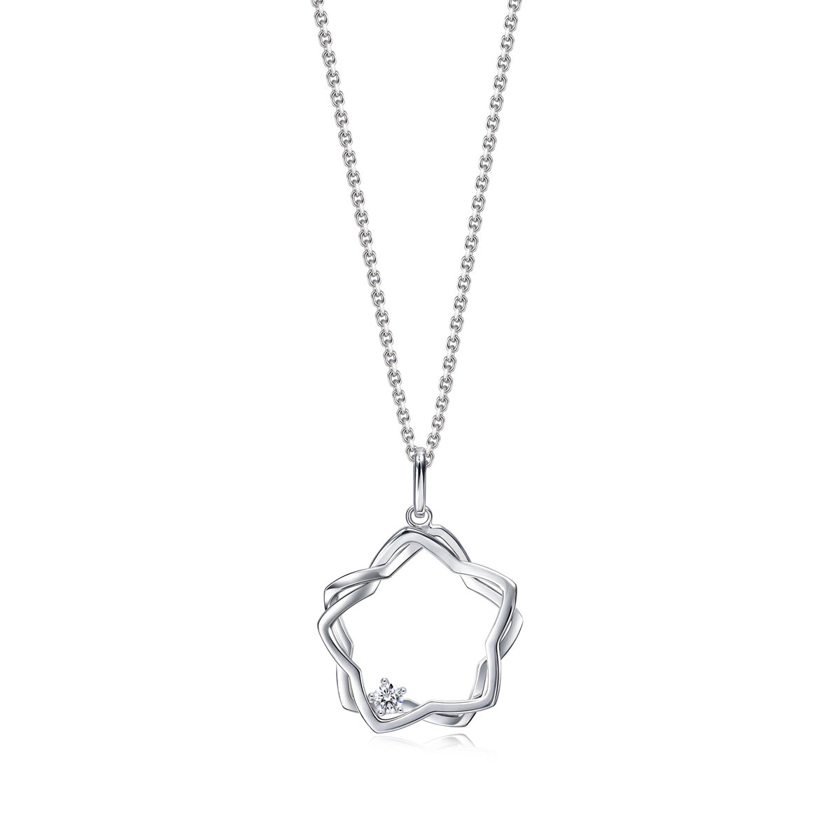 900 Platinum Diamond Pendant