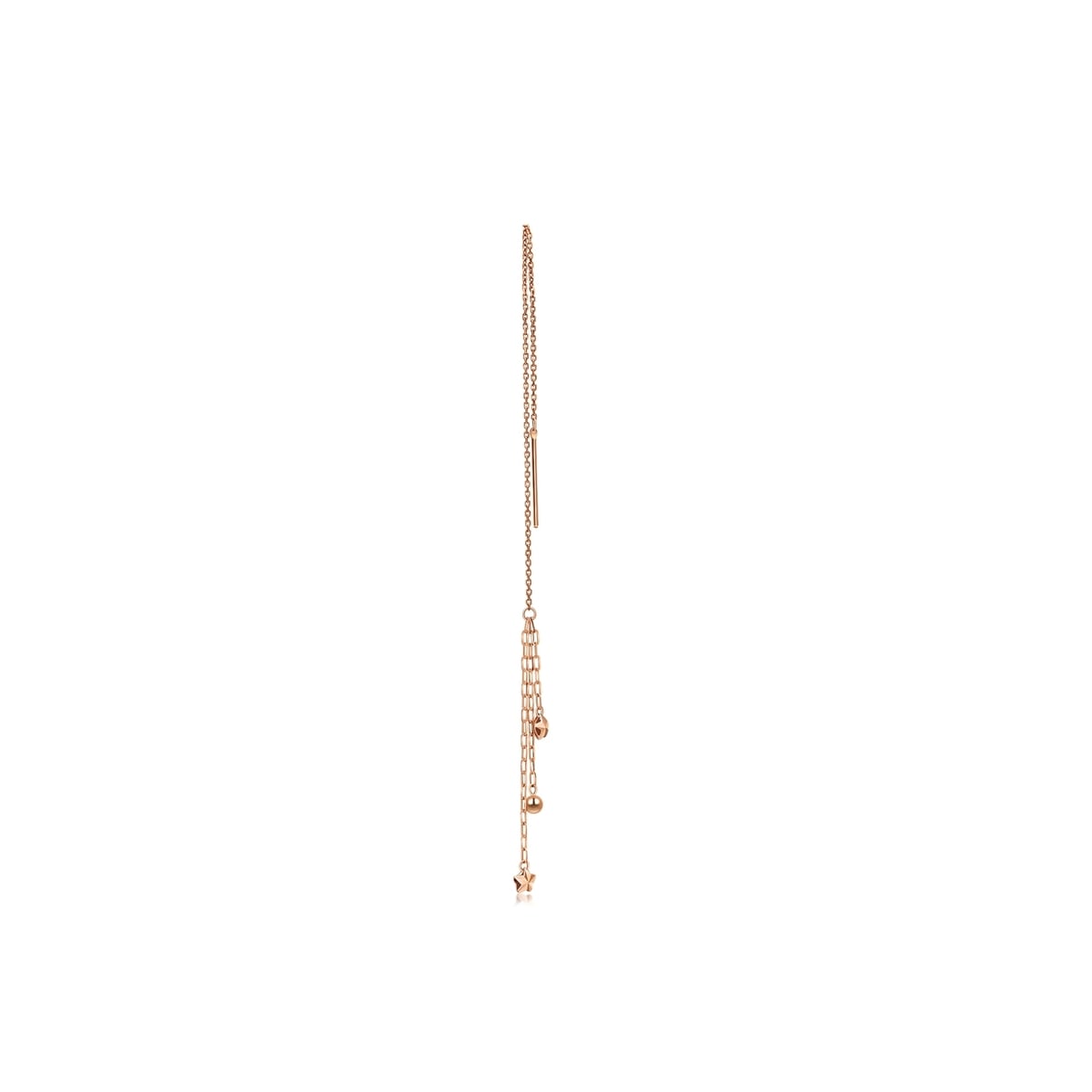 18K Rose Gold Single Earring