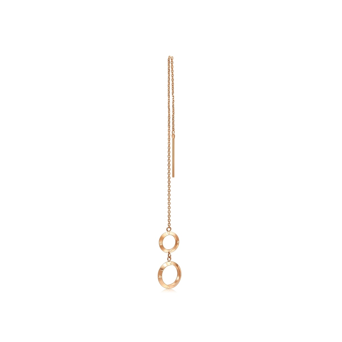 18K Rose Gold Single Earring