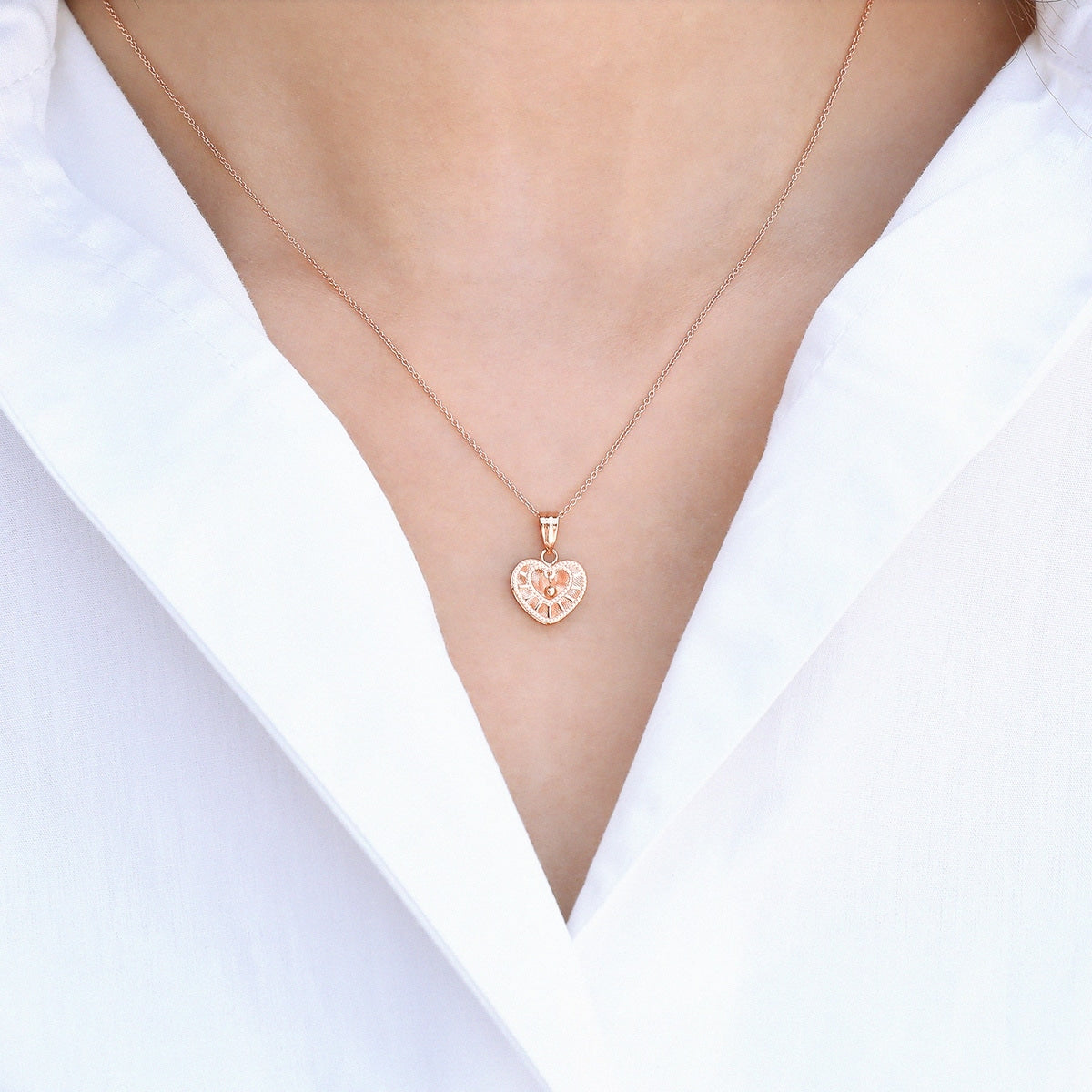 18K Rose Gold Pendant