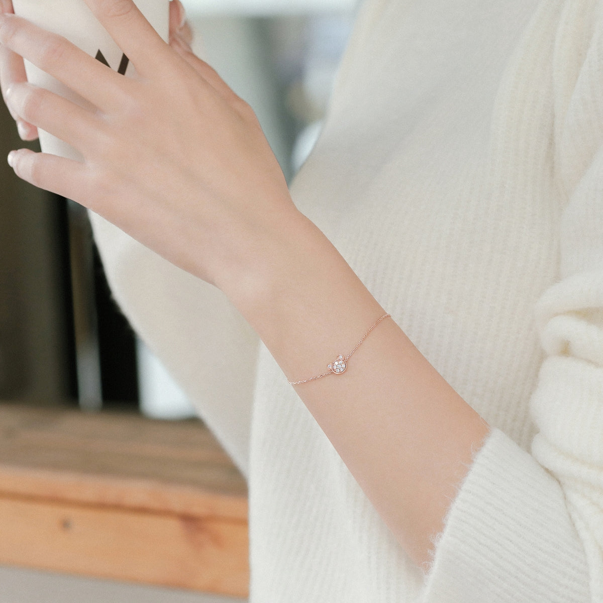 18K Rose Gold Diamond Bracelet