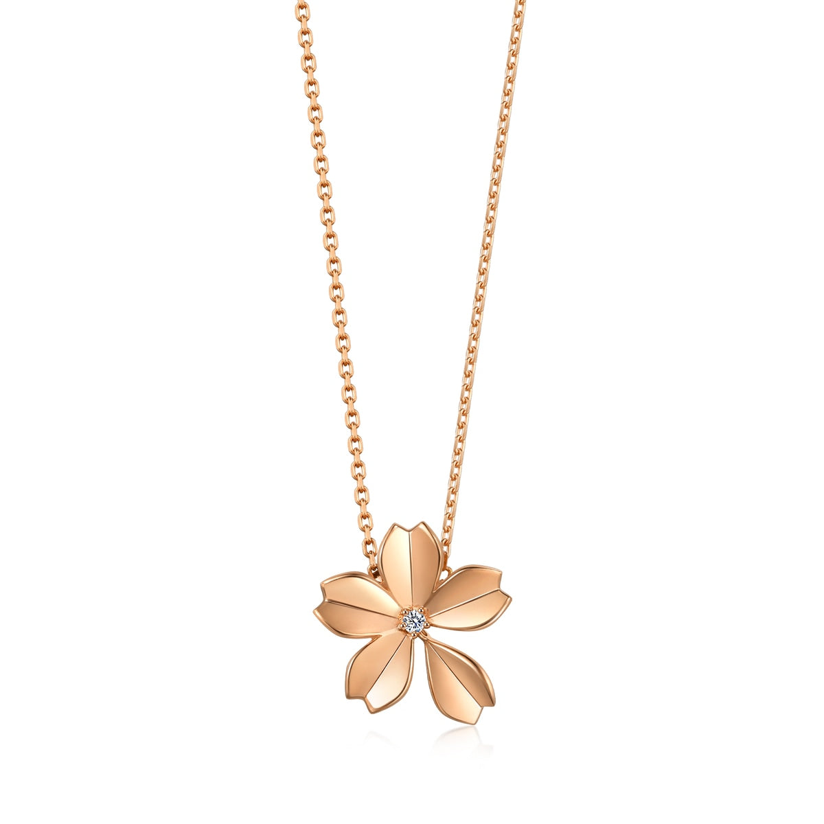 Ryokou' 18K Rose Gold Diamond Necklace
