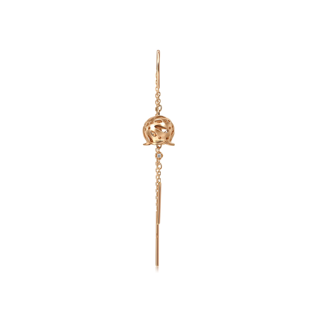 Ryokou' 18K Rose Gold Diamond Single Earring