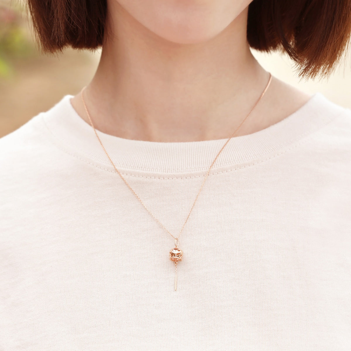 Ryokou' 18K Rose Gold Diamond Necklace