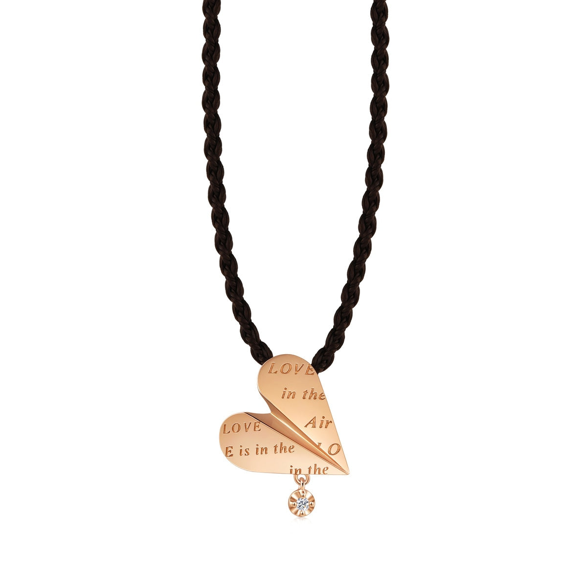 18K Rose Gold Diamond Necklace