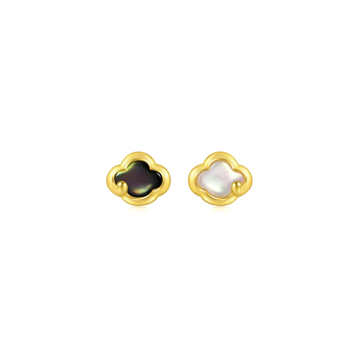 Daily Bliss' 999.9 Gold Auspicious Cloud Earrings