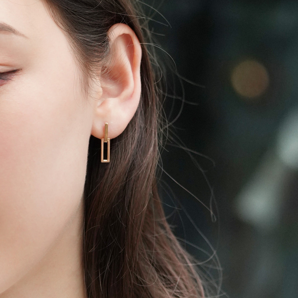 18K Rose Gold Single Earring