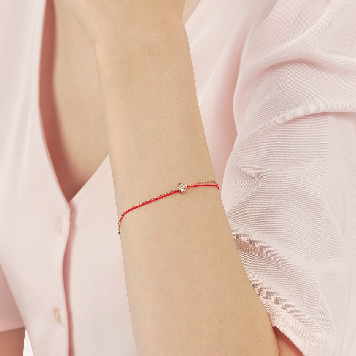 Love Knot' 18K Rose Gold Diamond Bracelet