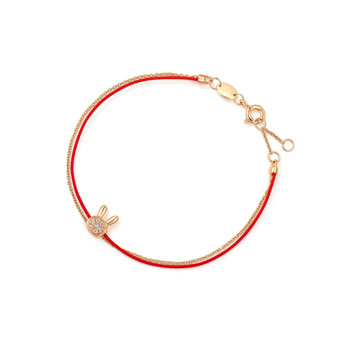 Love Knot' 18K Rose Gold Diamond Bunny Bracelet