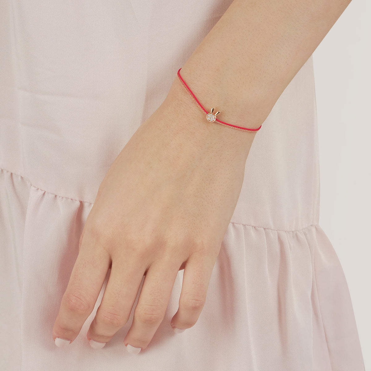 Love Knot' 18K Rose Gold Diamond Bunny Bracelet