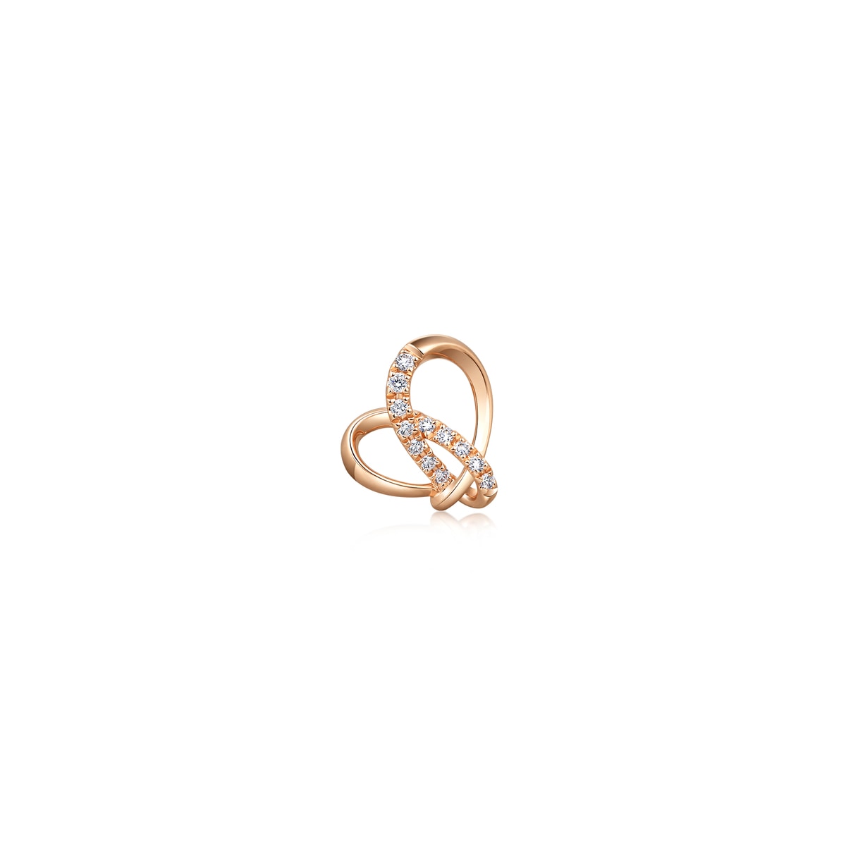 love-knot-rose-gold-diamond-single-earring-chow-sang-sang
