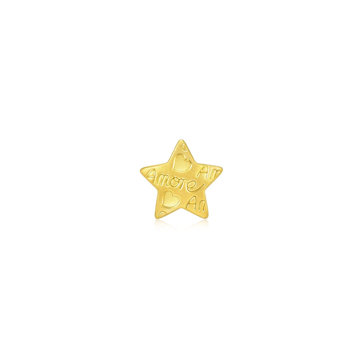 999 Gold Star Single Earring