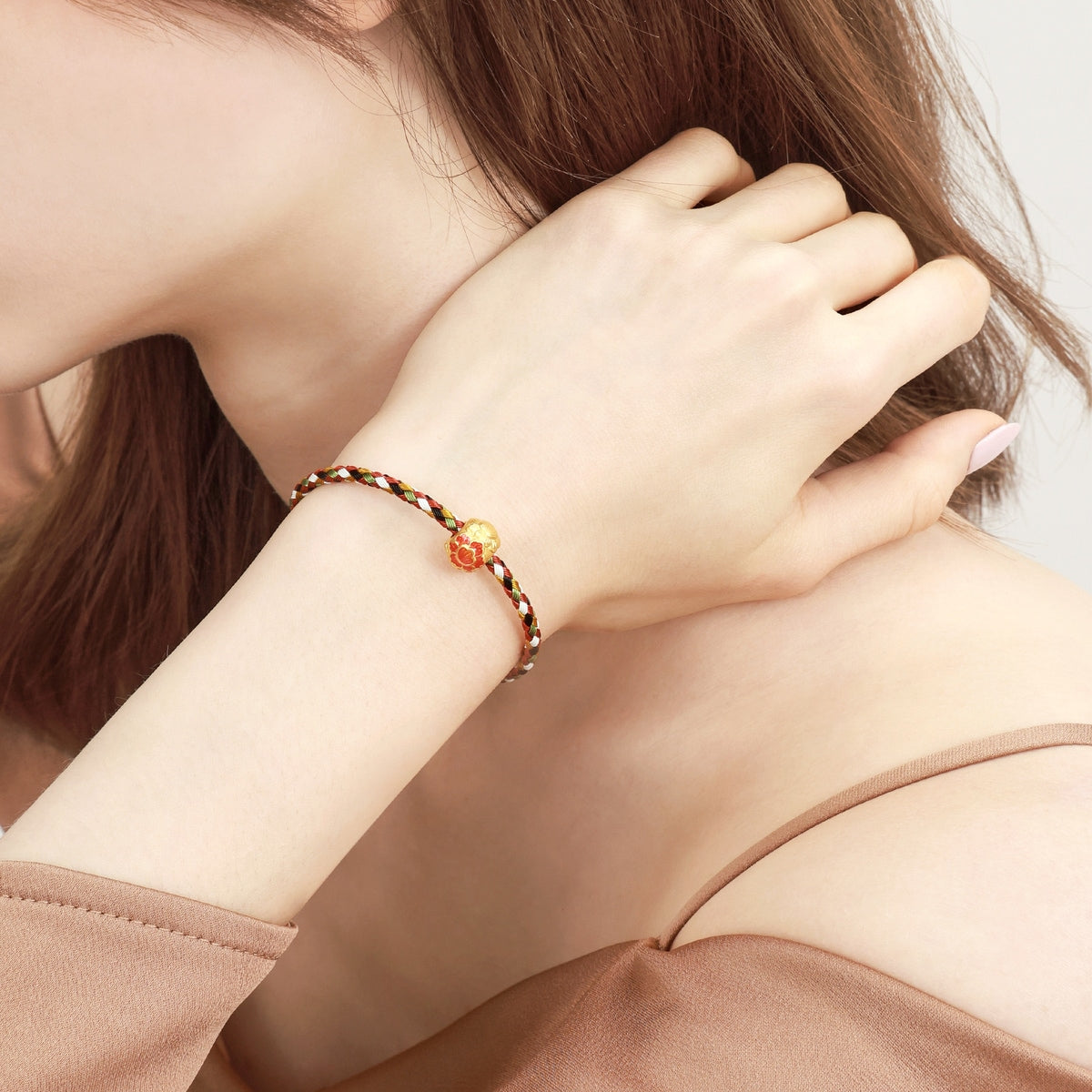 Blessings' 999 Gold Peony Charm