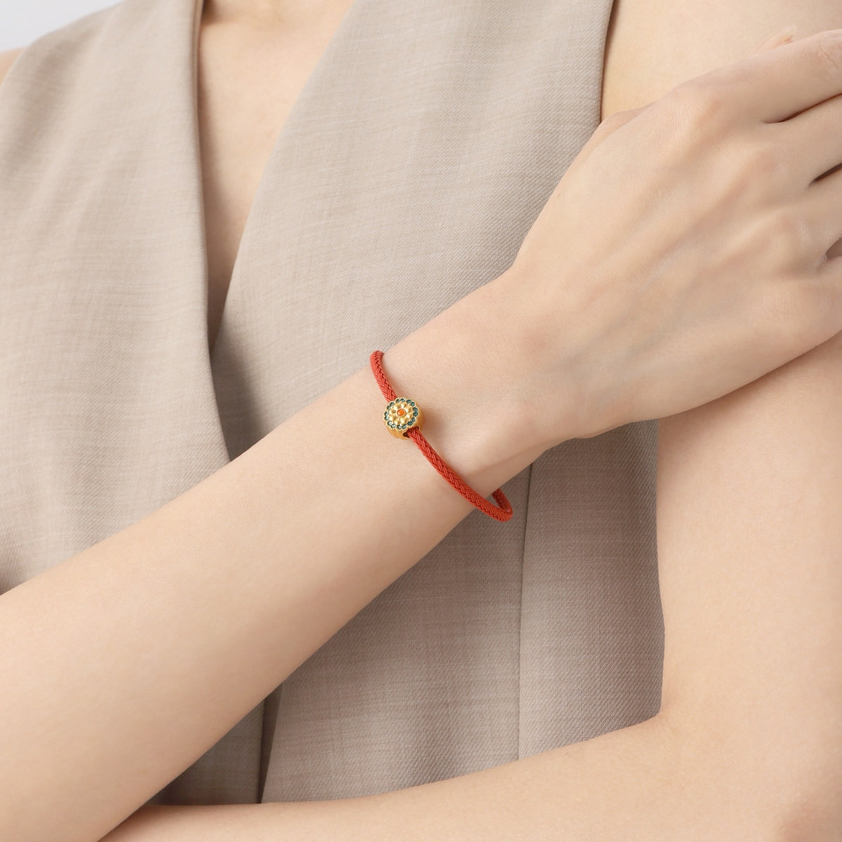 Blessings' 999 Gold Chrysanthemum Auspicious Charm