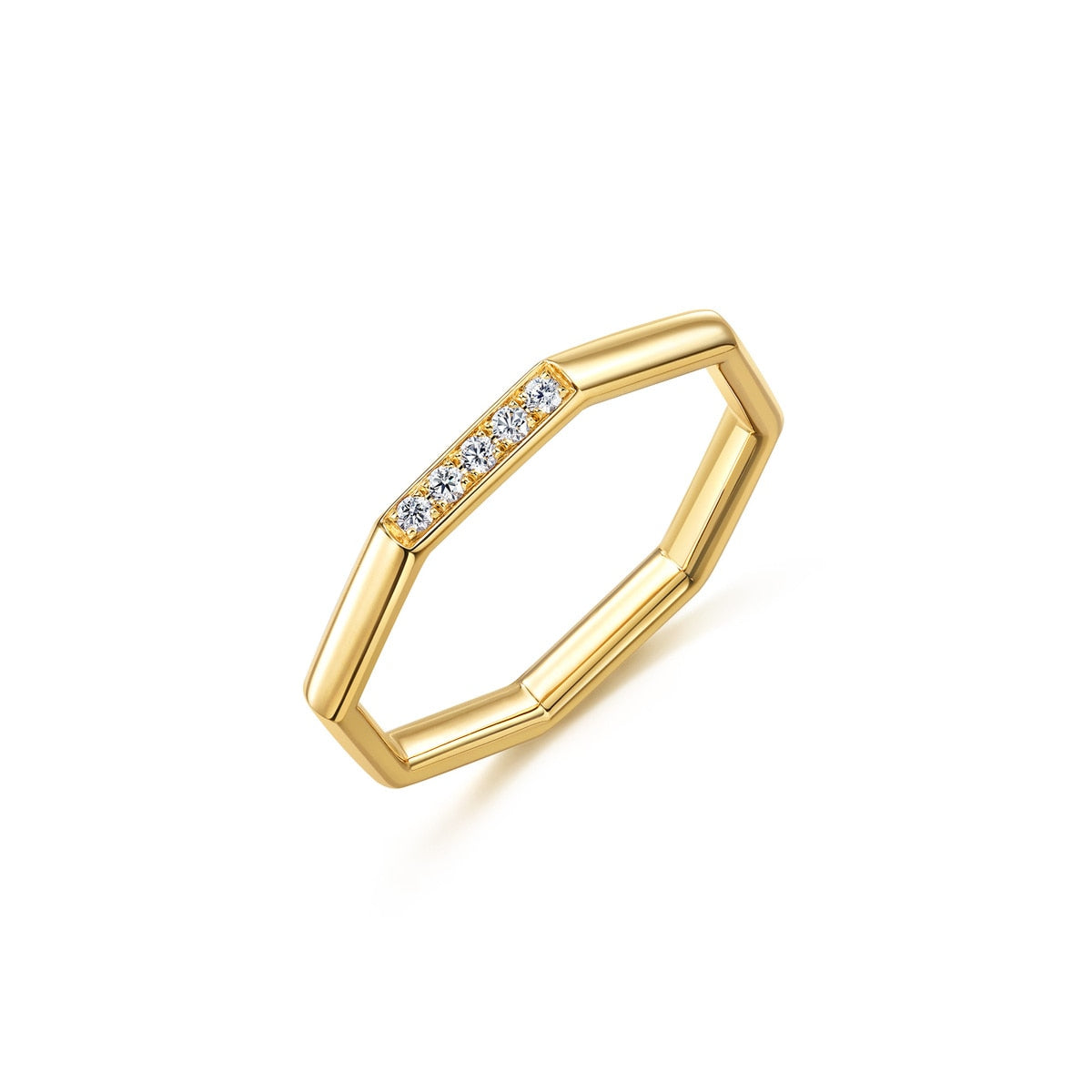 Fingers Play' 18K Yellow Gold Diamond Ring