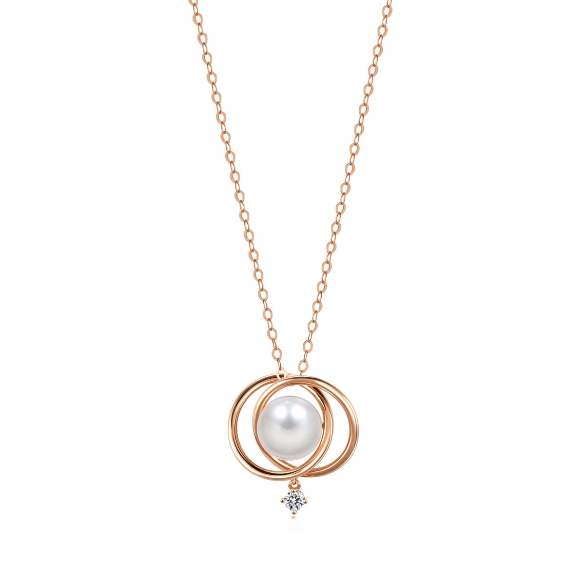 18K Rose Gold Akoya Pearl Necklace