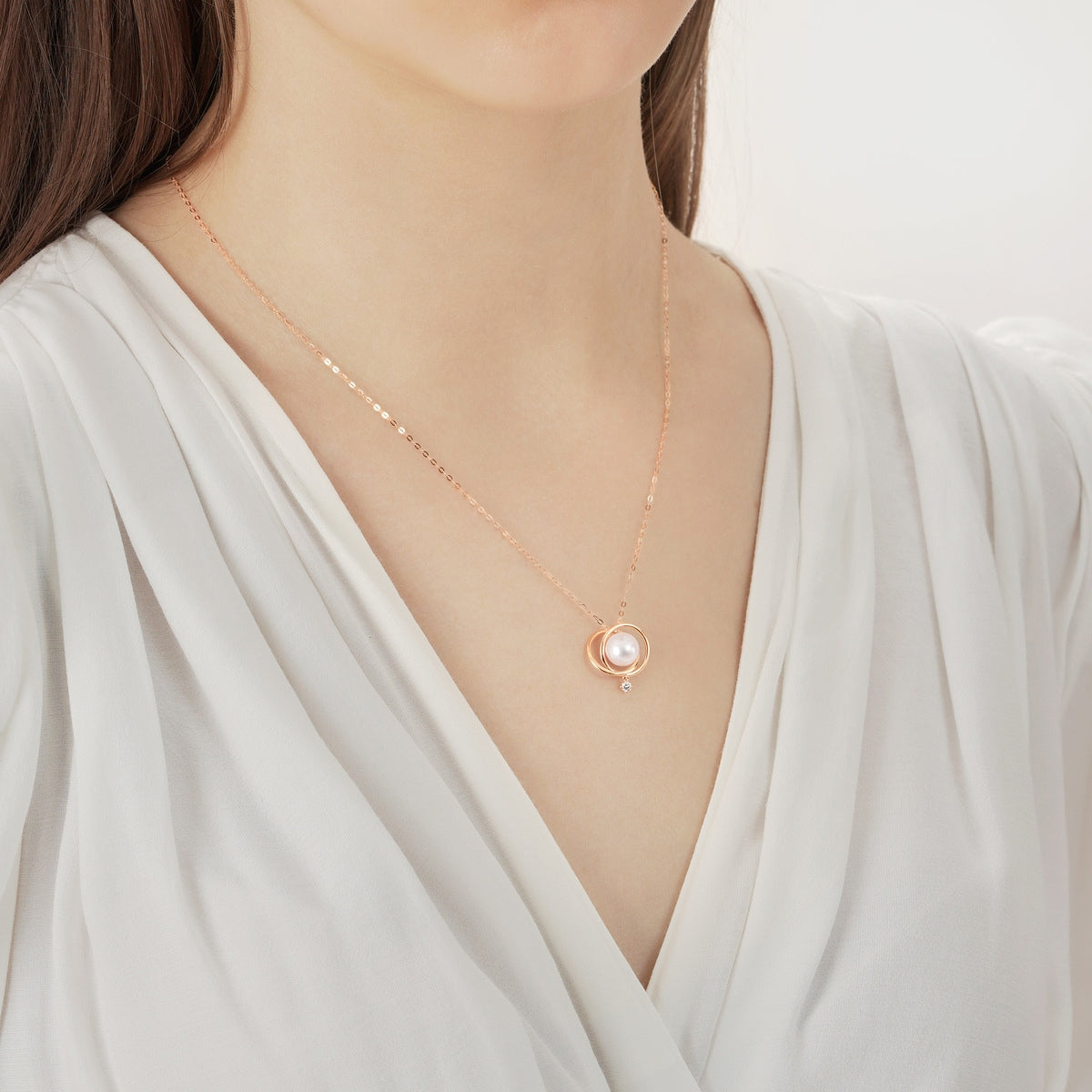 18K Rose Gold Akoya Pearl Necklace