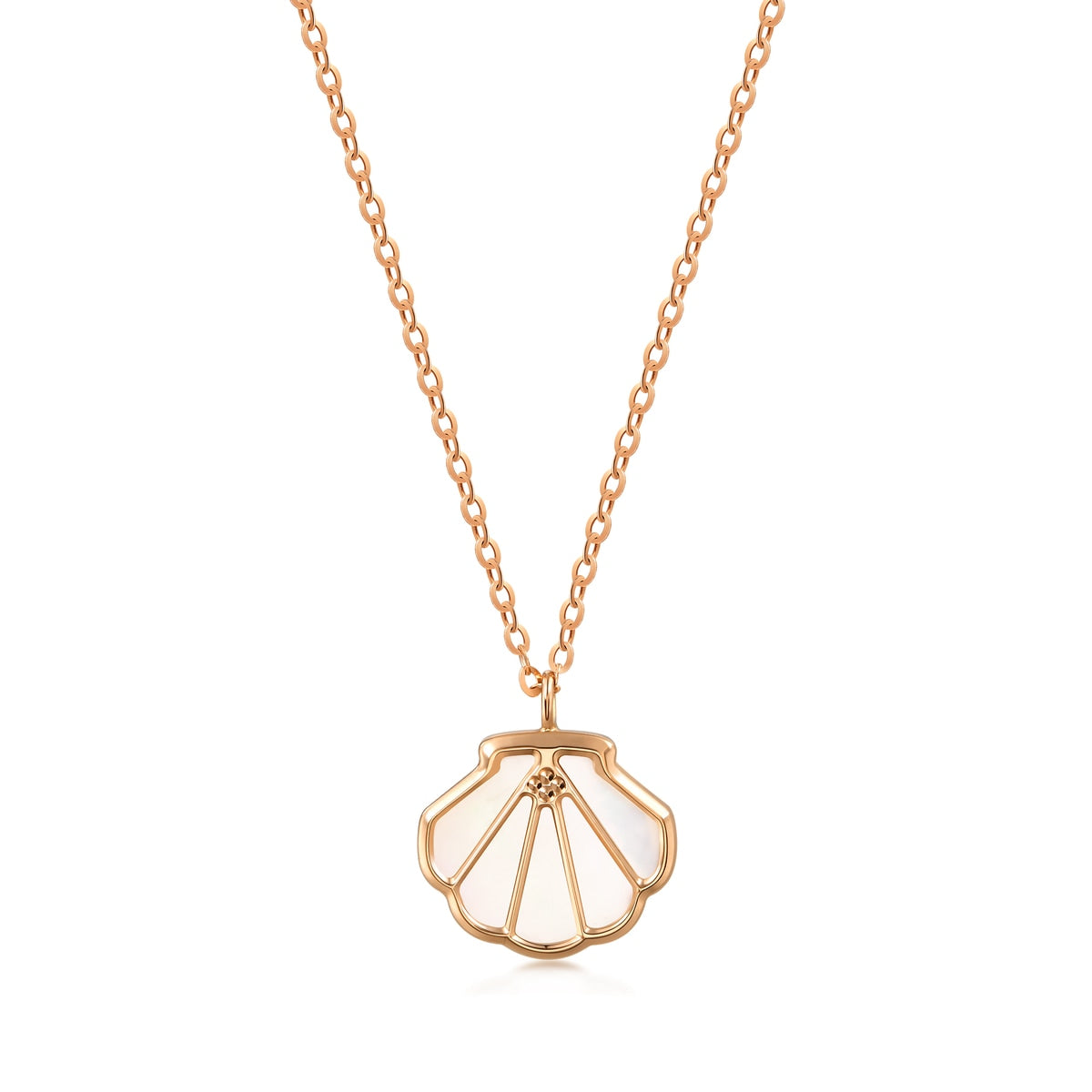 Wishes' 18K Rose Gold Shell Necklace