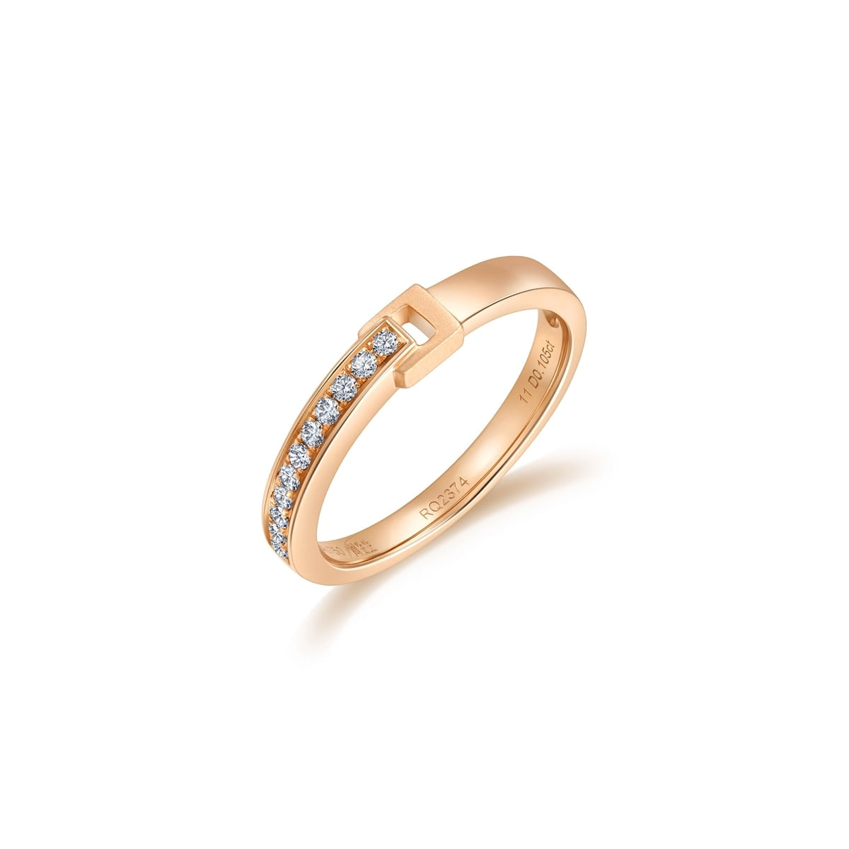 Daily Luxe 18K Rose Gold Diamond Ring