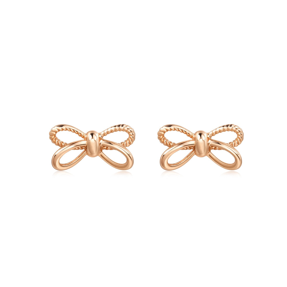 18K Rose Gold Bowties Earrings