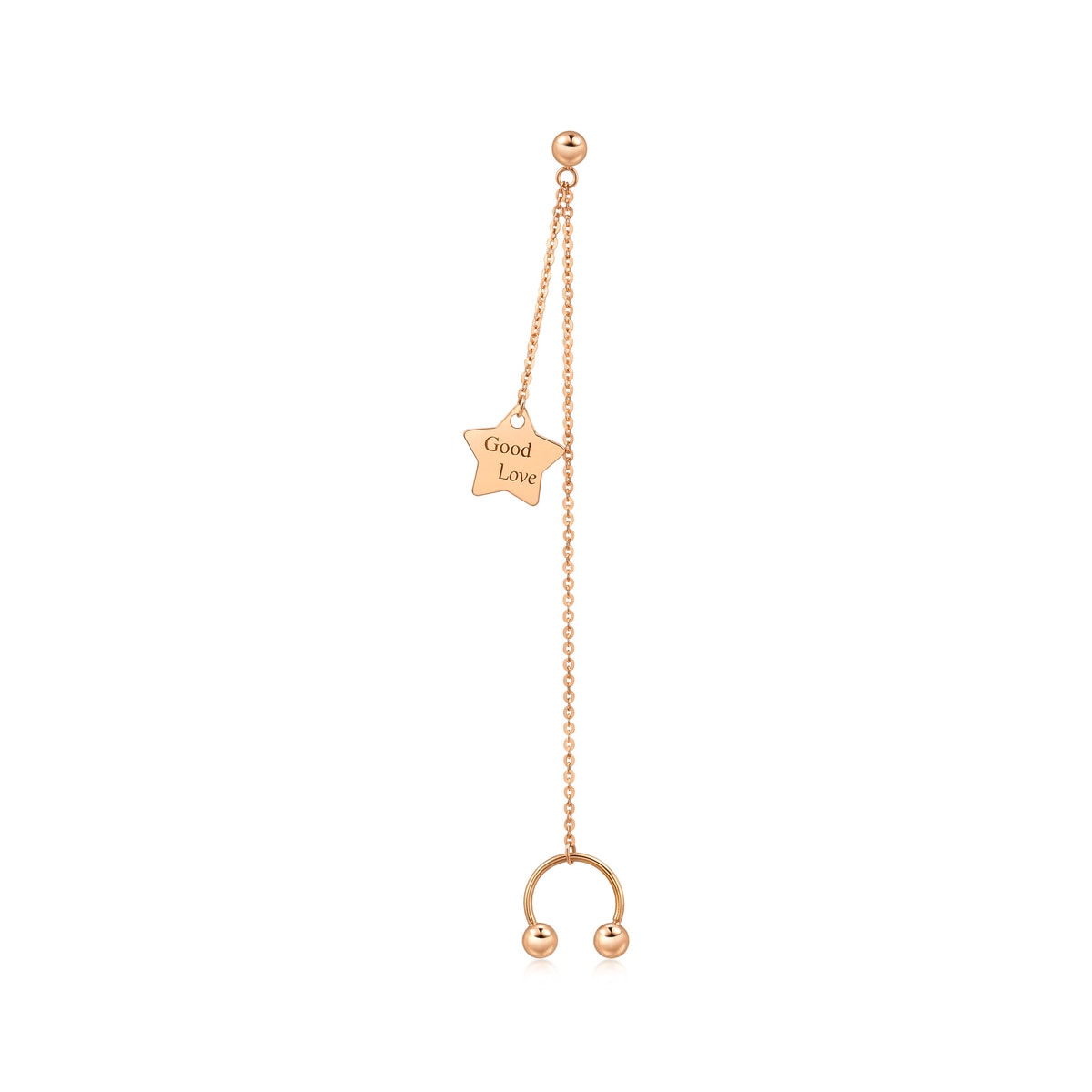 18K/750 Gold (Rose) Single Earring