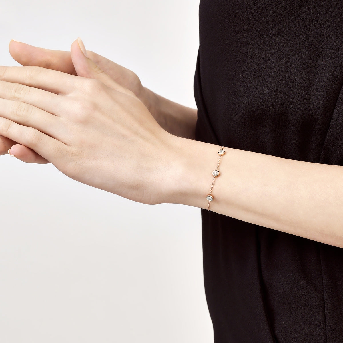 Fantasy' 18K White & Red Gold Diamond Bracelet