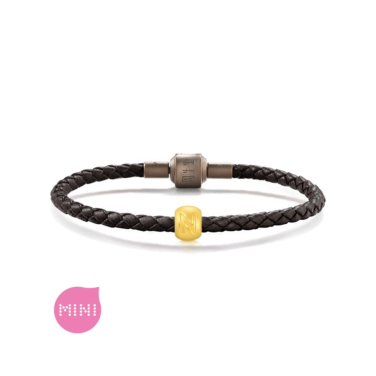 Alphabets & Numeric' 999 Gold Letter N Charm