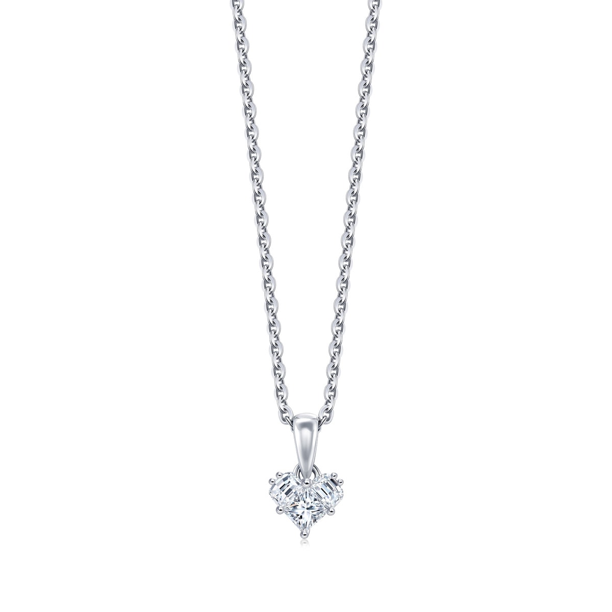 18K White Gold Diamond Pendant
