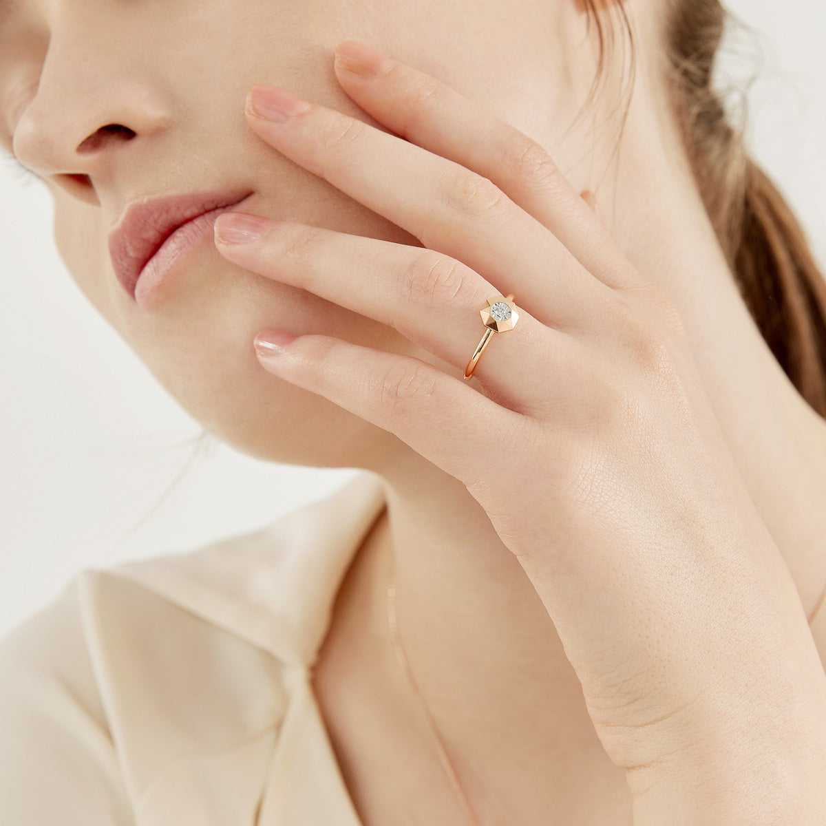 Fantasy' 18K White & Red Gold Diamond Ring