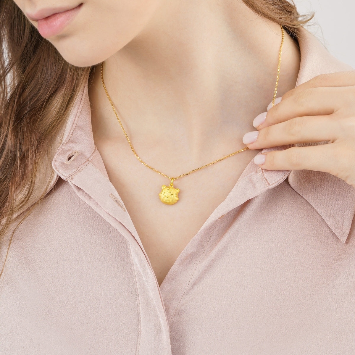 999.9 Gold tiger Pendant