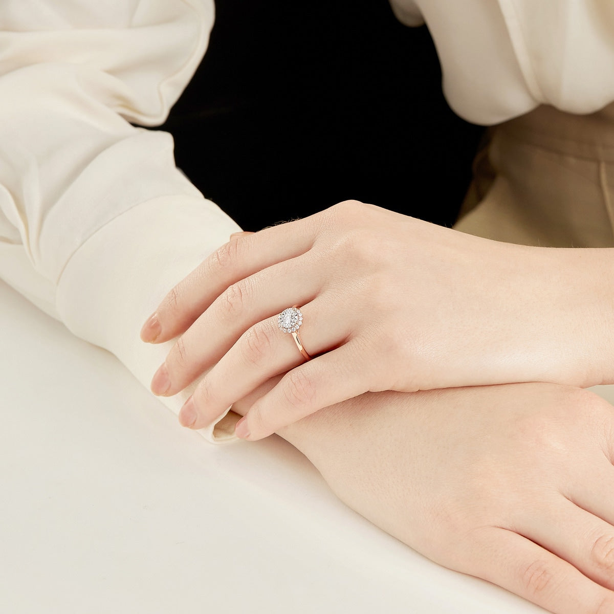 Fantasy' 18K White & Red Gold Diamond Ring
