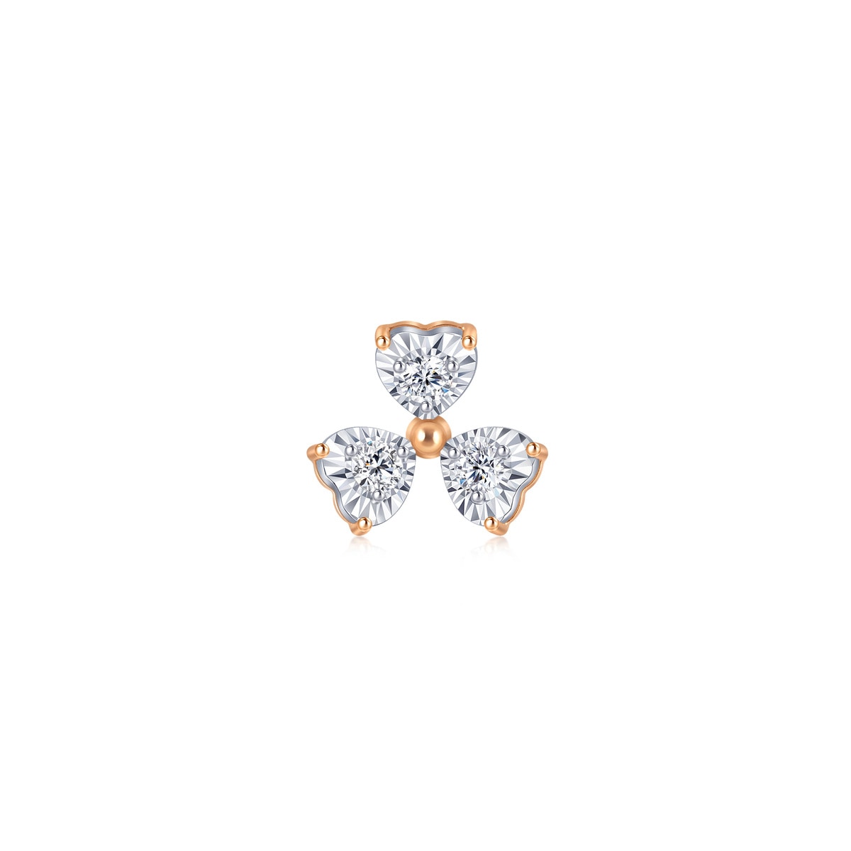 fantasy-gold-multi-coloured-diamond-three-leaf-clover-single-earring-chow-sang-sang