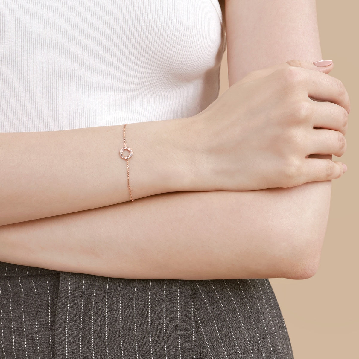 Timeless' 18K Rose Gold Diamond Bracelet