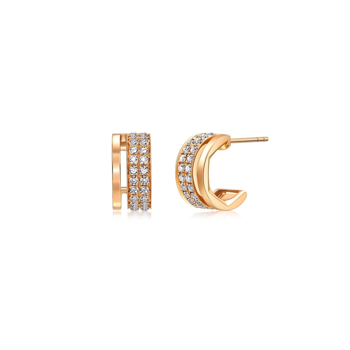 Timeless' 18K Rose Gold Diamond Earrings