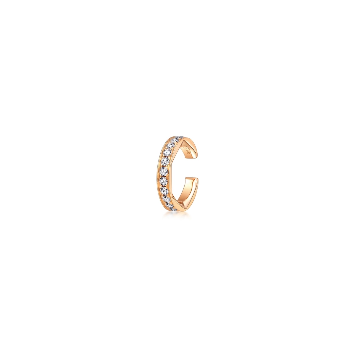 Timeless'18K Rose Gold Diamond Single Ear Cuff