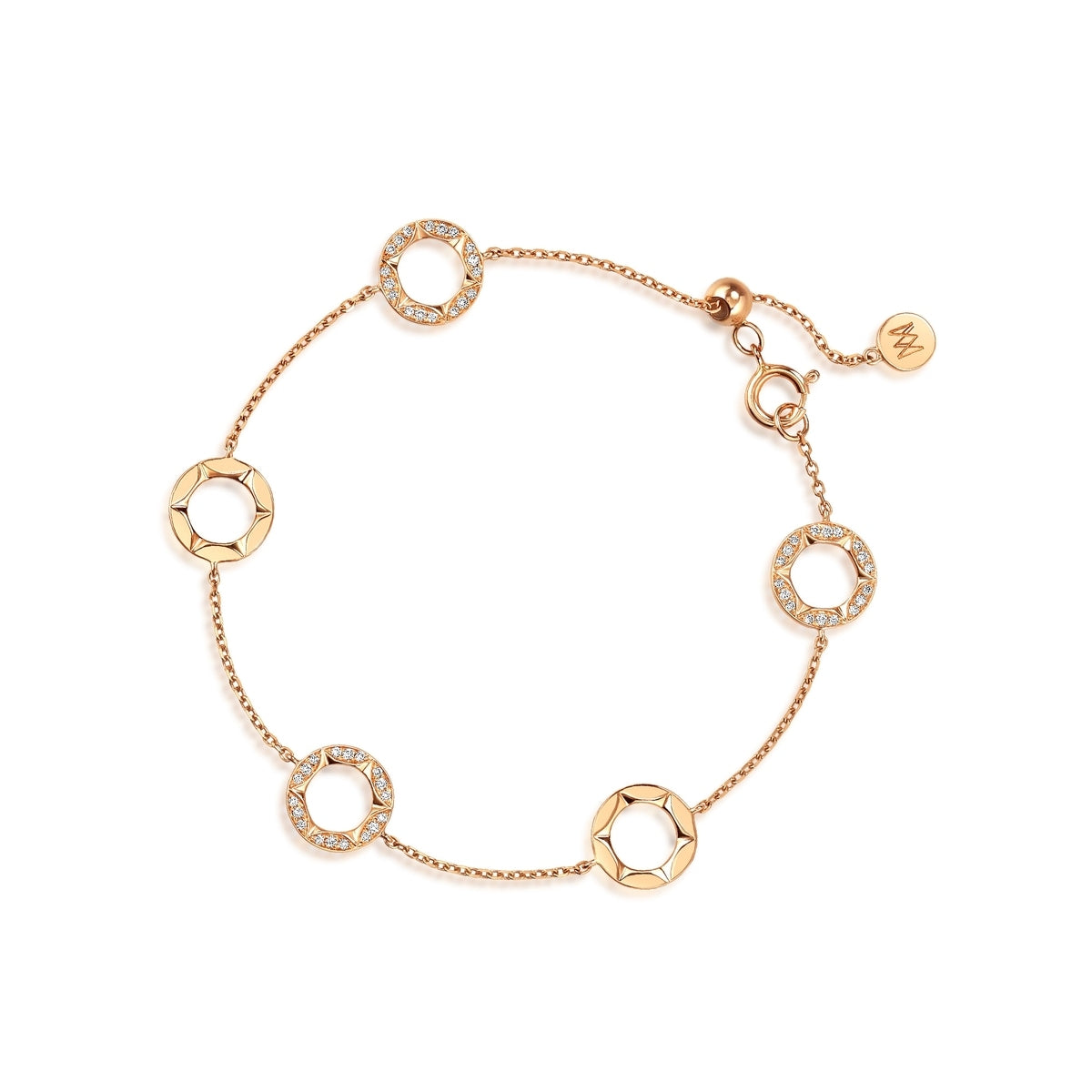 18K/750 Gold (Rose) Diamond Bracelet