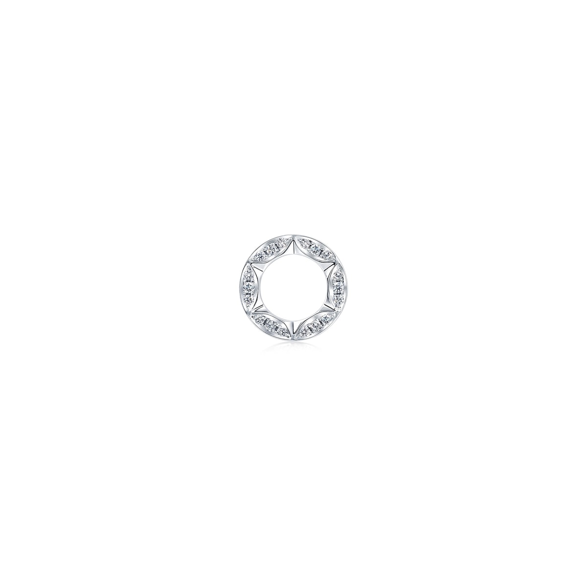 Timeless'18K White Gold Diamond Single Earring