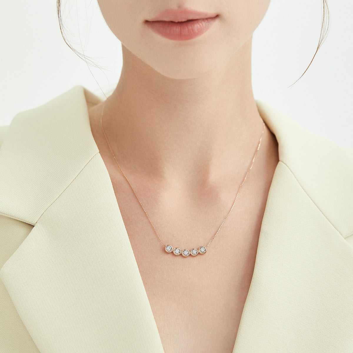 Fantasy' 18K White & Red Gold Diamond Necklace